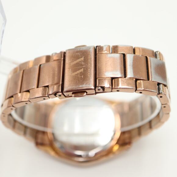 Armani Exchange Rose Gold Tone Multifunction Watch 40mm Day Date w New Battery - Picture 12 of 15